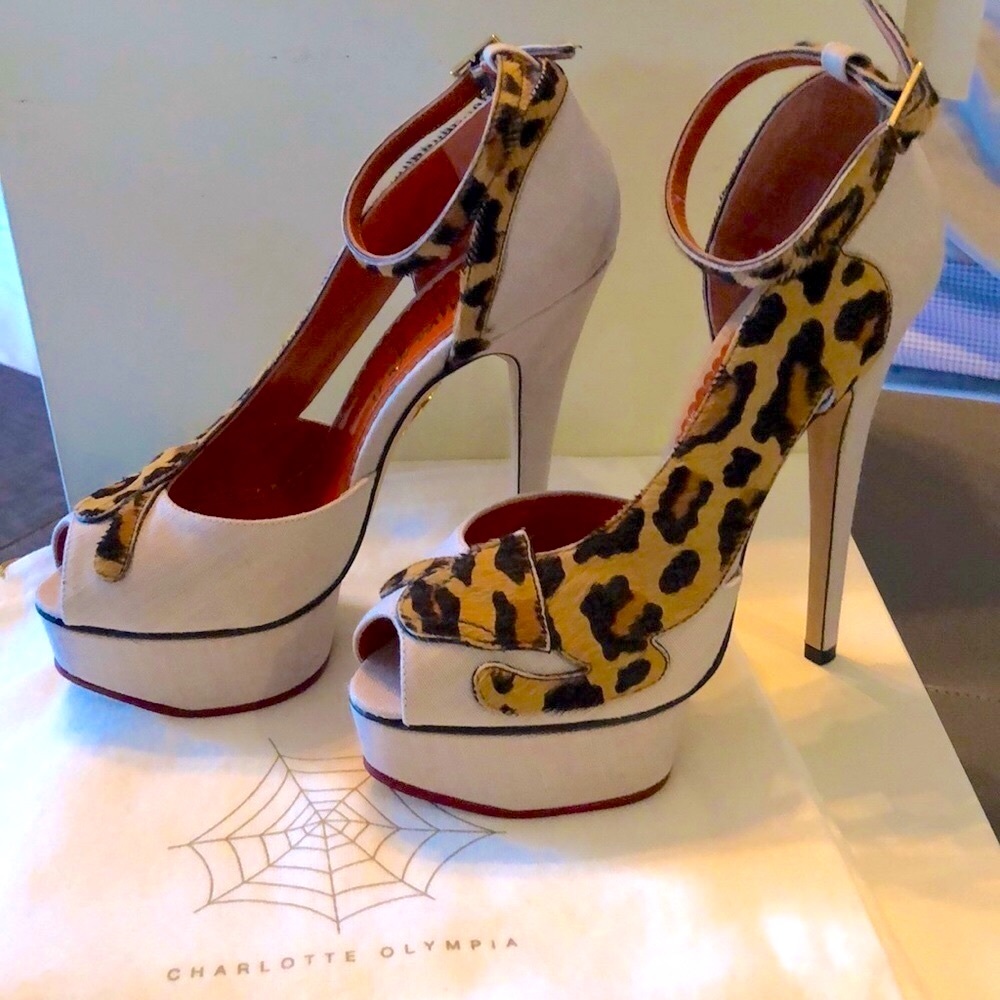 NIB collectible Charlotte Olympia Leopardess Heels